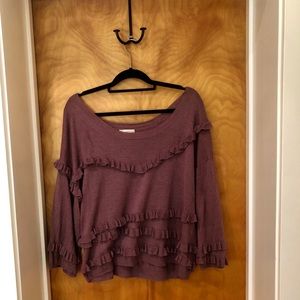 Hinge Ruffle Trim Sweater